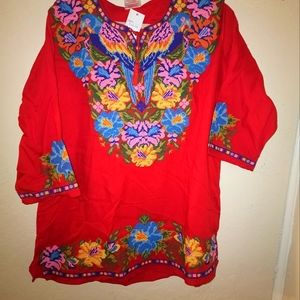 XL Mexican embroidery shirt